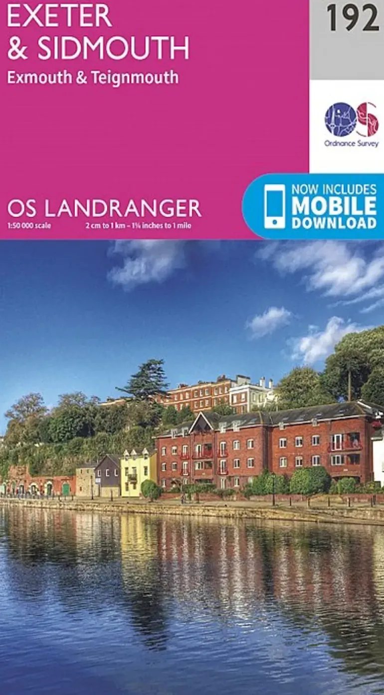 OS Landranger Map 192 - Exeter and Sidmouth, Exmouth and Teignmouth