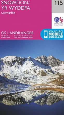 OS Landranger Map 115 - Snowdon and Caernarfon