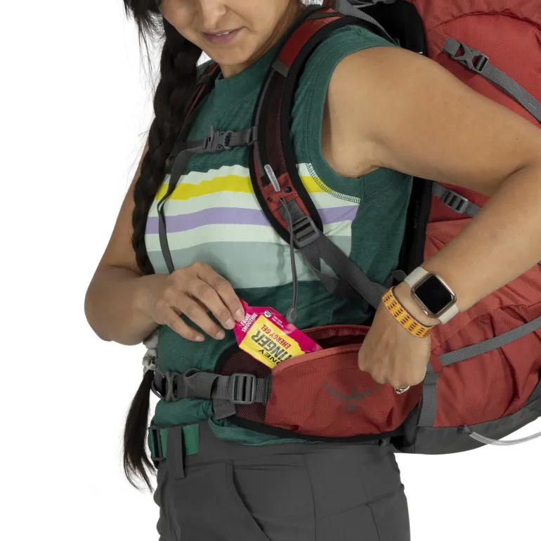 Osprey Womens Tempest 33 Rucksack - Red Pampas-Coal Grey