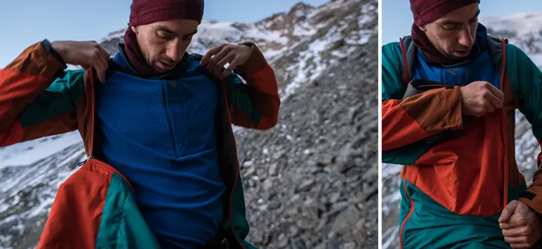 Paramo Mens Velez Evolution Hybrid Smock - Midnight-Fire-Indigo