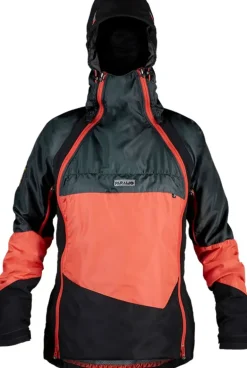 Paramo Womens Velez Evolution Hybrid Smock - Hot Coral-Dark Steel-Black