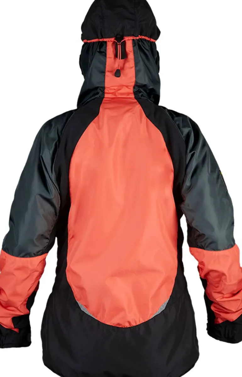 Paramo Womens Velez Evolution Hybrid Smock - Hot Coral-Dark Steel-Black