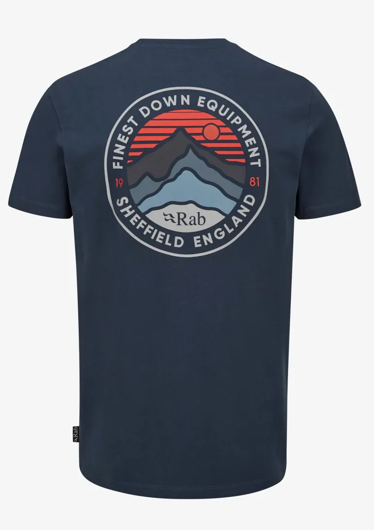 Rab Mens Basecamp 3 Peak Tee - Tempest Blue