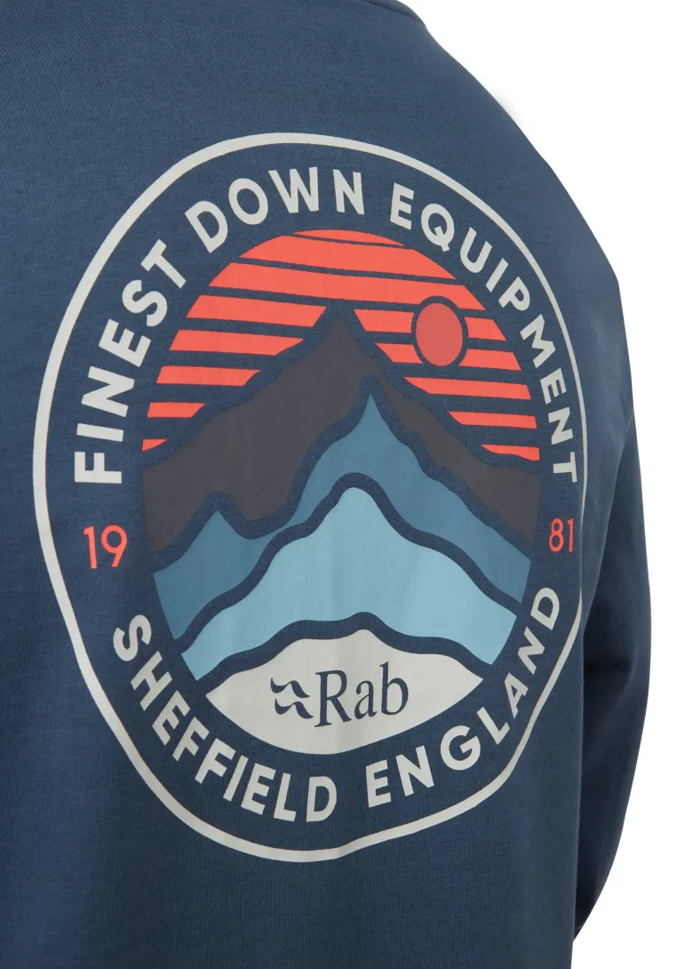 Rab Mens Basecamp 3 Peaks LS Tee - Tempest Blue