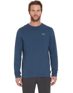 Rab Mens Basecamp 3 Peaks LS Tee - Tempest Blue