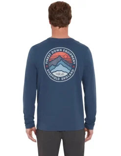 Rab Mens Basecamp 3 Peaks LS Tee - Tempest Blue