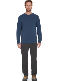 Rab Mens Basecamp Logo Badge LS Tee - Tempest Blue