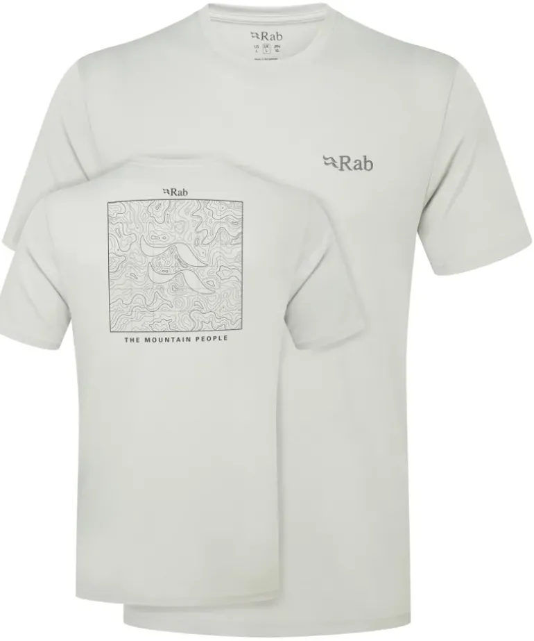 Rab Mens Crimp Elevation Tee - Light Zinc