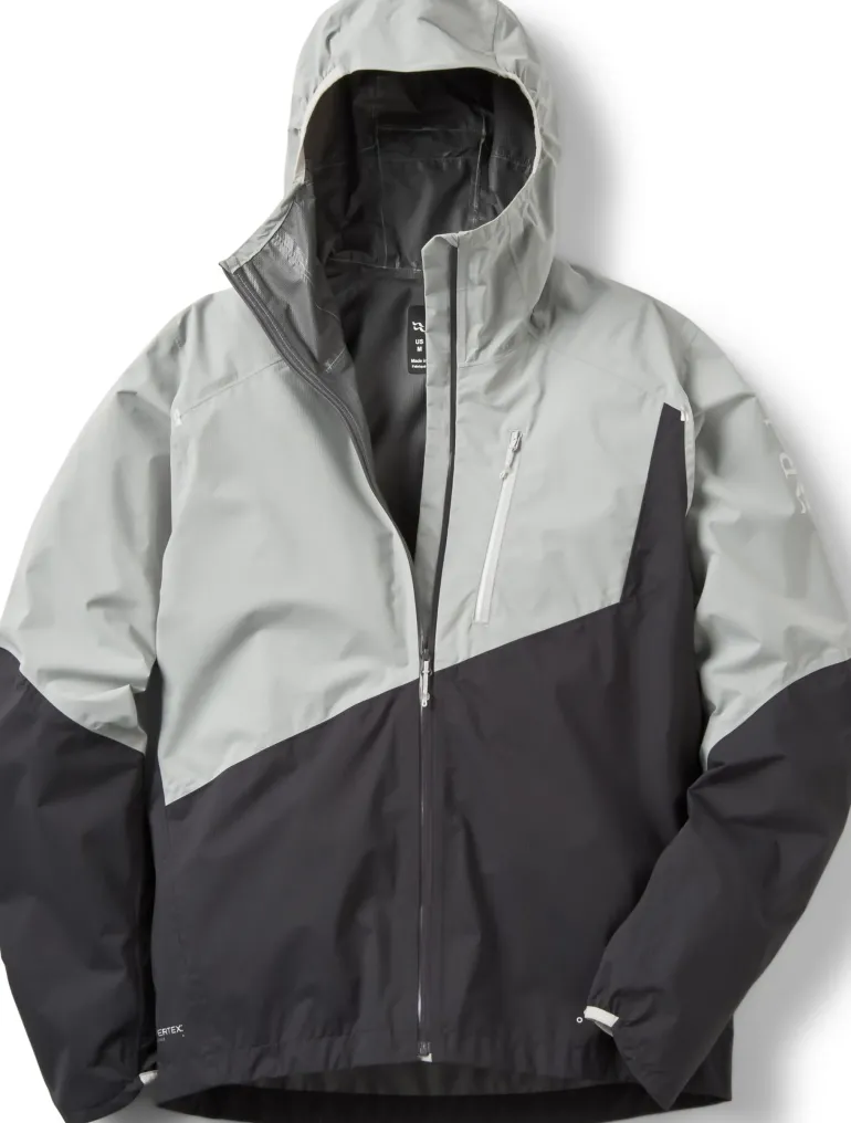 Rab Mens Downpour Trail Light Jacket - Light Zinc-Anthracite