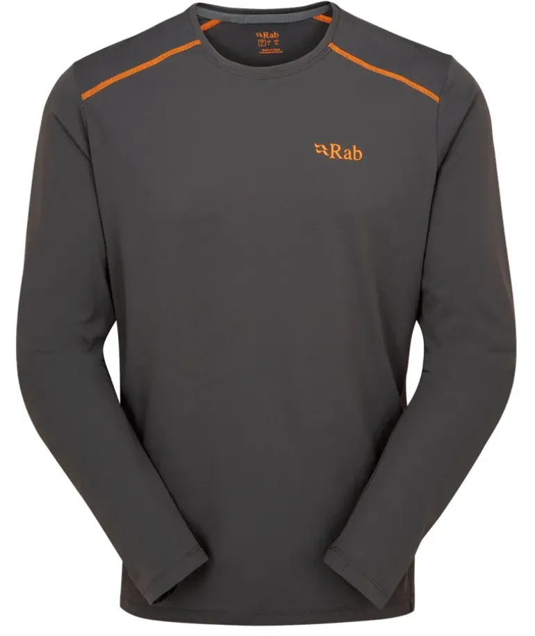 Rab Mens Force Long Sleeved Tee - Graphene