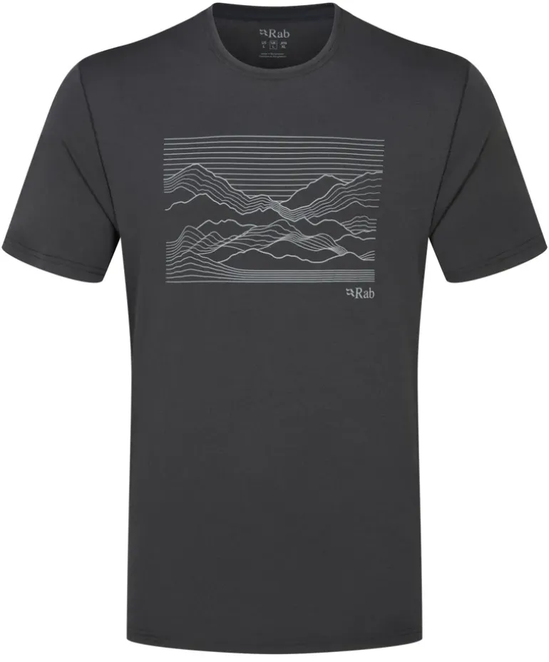 Rab Mens Mantle Outline Tee - Ebony