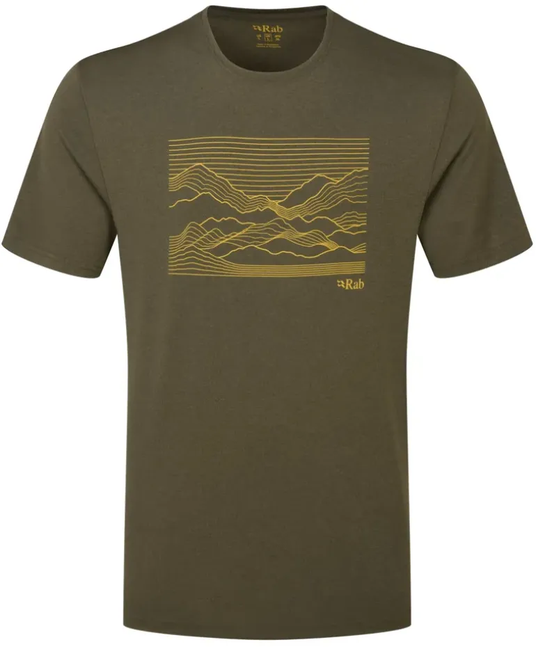 Rab Mens Mantle Outline Tee - Army