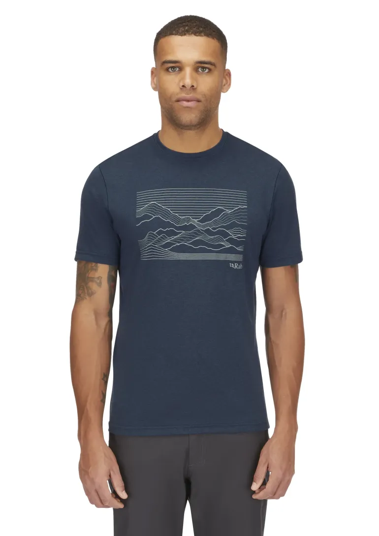 Rab Mens Mantle Outline Tee - Tempest Blue