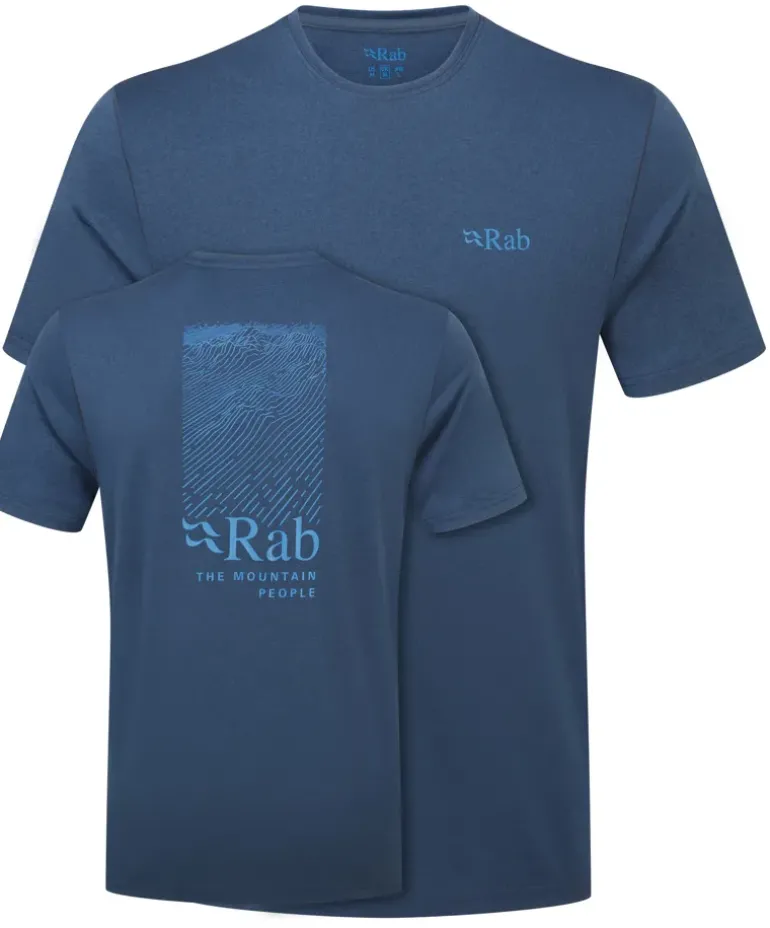 Rab Mens Mantle Ridge Tee - Tempest Blue