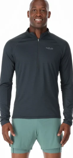 Rab Mens Sonic LS Zip-T - Beluga