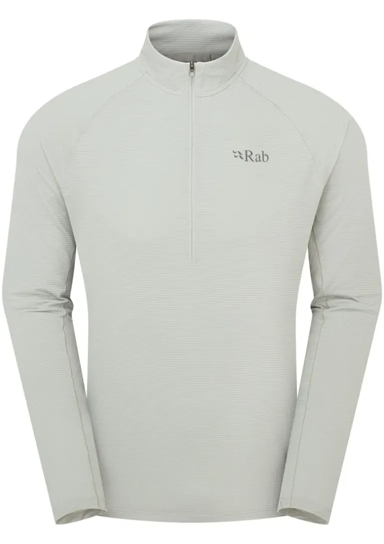 Rab Mens Sonic LS Zip-T - Light Zinc