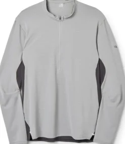 Rab Mens Sonic Ultra Zip Tee - Light Zinc-Graphene
