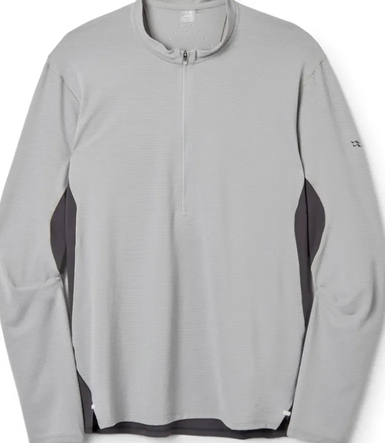 Rab Mens Sonic Ultra Zip Tee - Light Zinc-Graphene