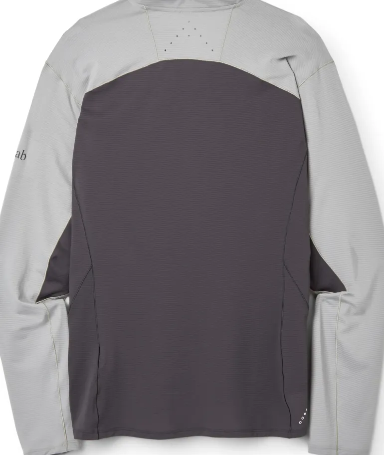 Rab Mens Sonic Ultra Zip Tee - Light Zinc-Graphene