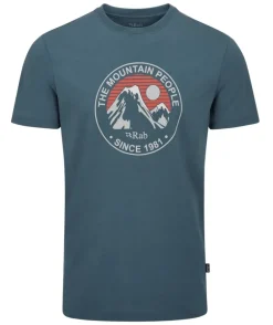 Rab Mens Stance Alpine Peak Tee - Orion Blue