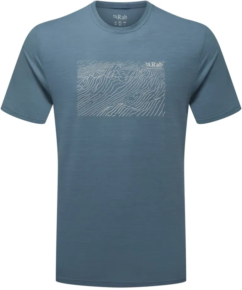 Rab Mens Syncrino Ridge Tee - Orion Blue