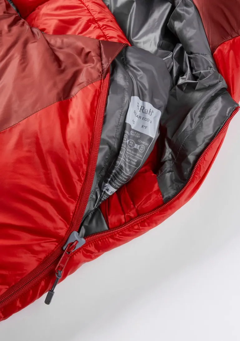Rab Solar Eco 3 Sleeping Bag - Left-Zip - Regular