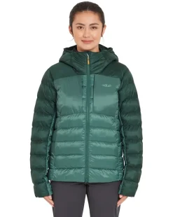 Rab Womens Cirrus Ultra Hoody - Green Slate-Eucalyptus