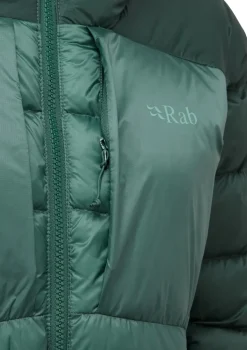 Rab Womens Cirrus Ultra Hoody - Green Slate-Eucalyptus