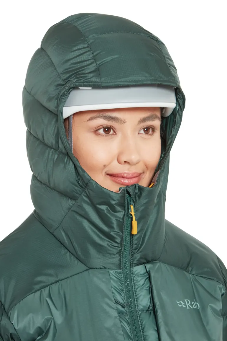 Rab Womens Cirrus Ultra Hoody - Green Slate-Eucalyptus