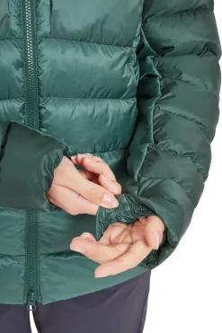 Rab Womens Cirrus Ultra Hoody - Green Slate-Eucalyptus