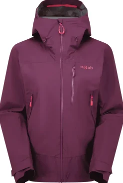 Rab Womens Downpour Mountain Jacket - Mulberry