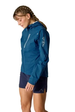 Rab Womens Downpour Trail Light Jacket - Tempest Blue
