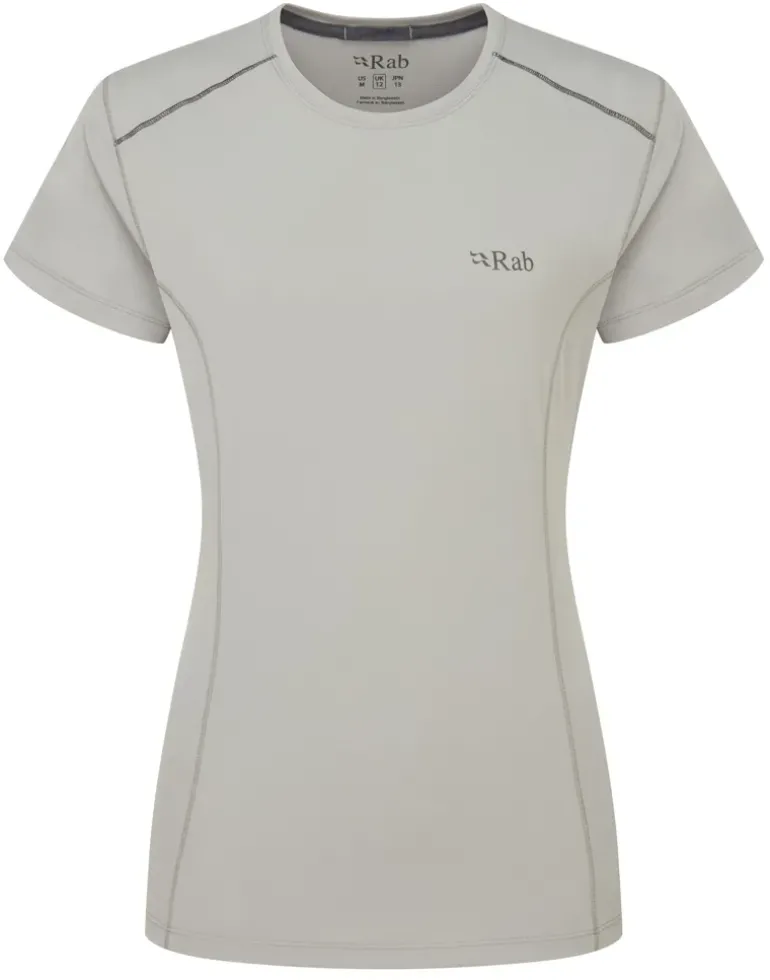 Rab Womens Force Short Sleeved Tee - Dark Pewter