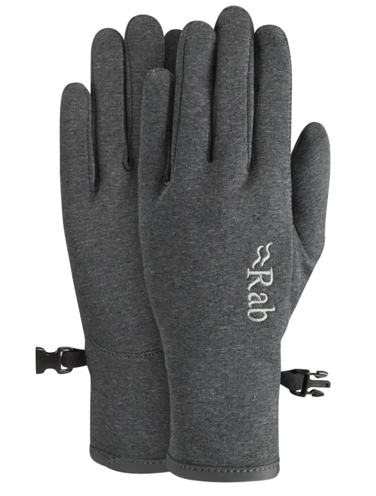 Rab Womens Geon Gloves - Black-Steel Marl