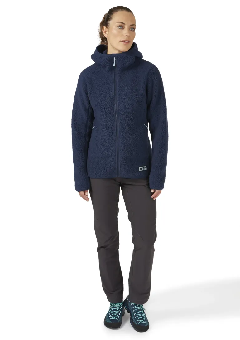 Rab Womens Shearling Hoody - Deep Ink