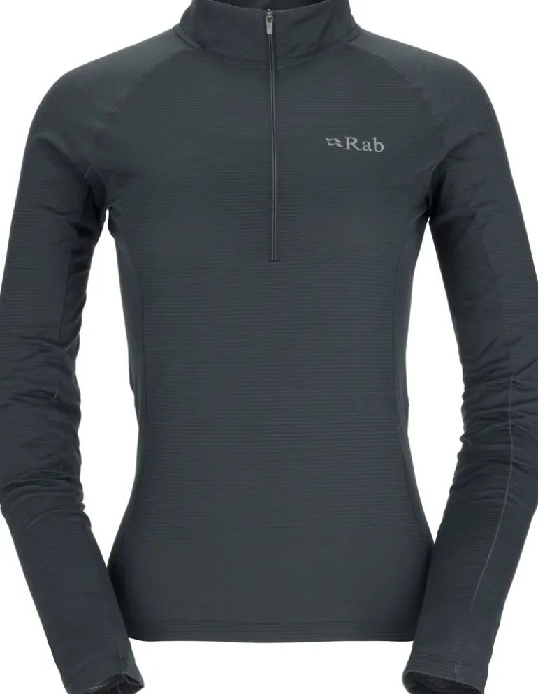 Rab Womens Sonic Long Sleeved Zip-T - Beluga