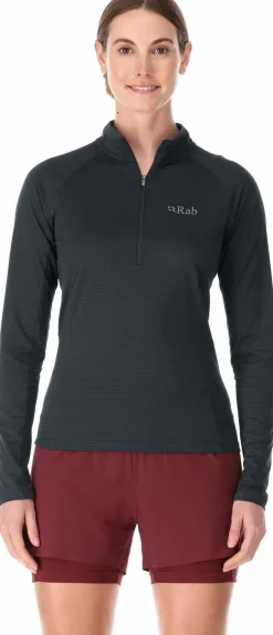 Rab Womens Sonic Long Sleeved Zip-T - Beluga