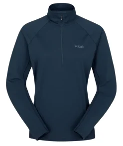 Rab Womens Sonic Long Sleeved Zip-T - Tempest Blue