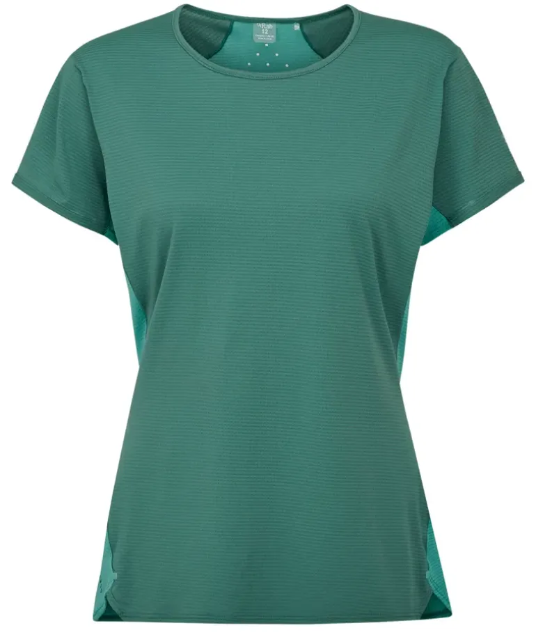 Rab Womens Sonic Ultra Tee - Eucalyptus-Glacier Blue