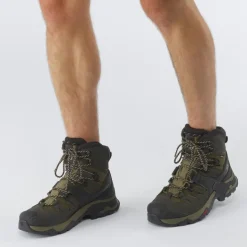 Salomon Mens Quest 4 GTX Boots - Olive Night-Peat-Safari