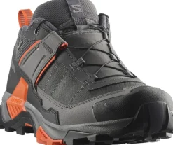 Salomon Mens X Ultra 5 GTX Shoe - Asphalt-Castlerock-Burnt Ochre