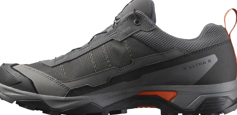Salomon Mens X Ultra 5 GTX Shoe - Asphalt-Castlerock-Burnt Ochre
