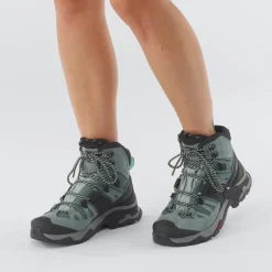 Salomon Womens Quest 4 GTX Boots - Slate-Trooper-Opal Blue
