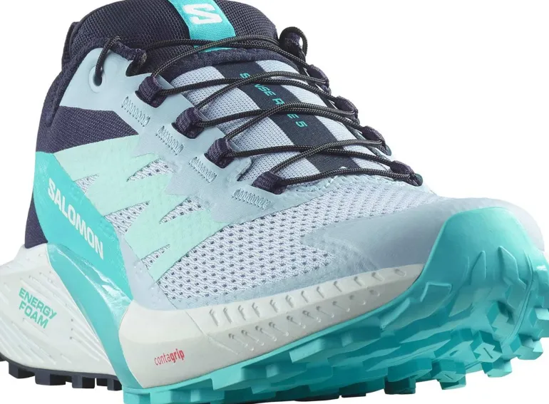 Salomon Womens Sense Ride 5 Shoes - Cashmere Blue-Carbon-Peacock Blue