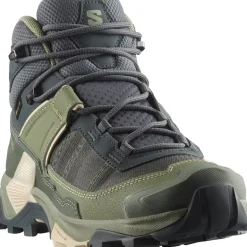 Salomon Womens X Ultra 5 Mid GTX Shoe - Turbulence-Sedona Sage-Tender