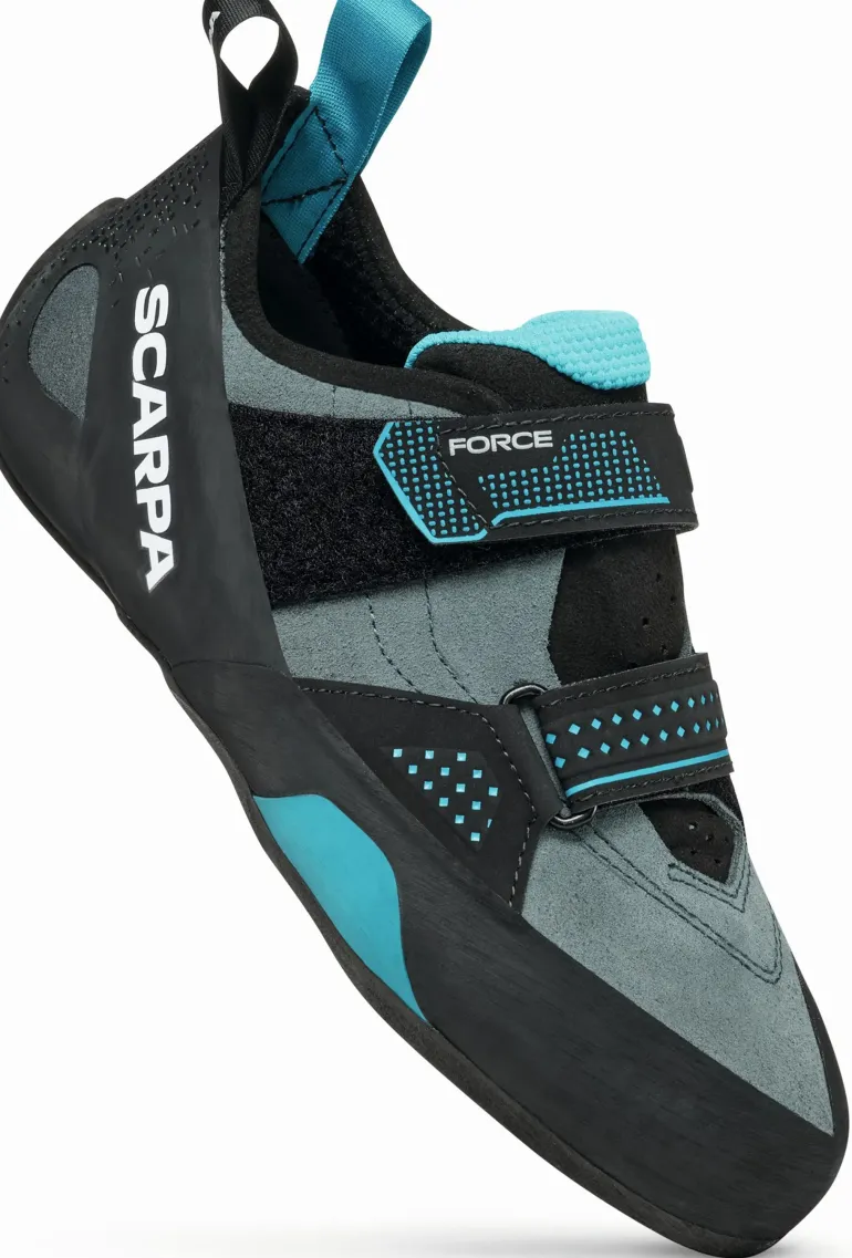 Scarpa Force Climbing Shoe - Larger Sizes - Conifer-Azure