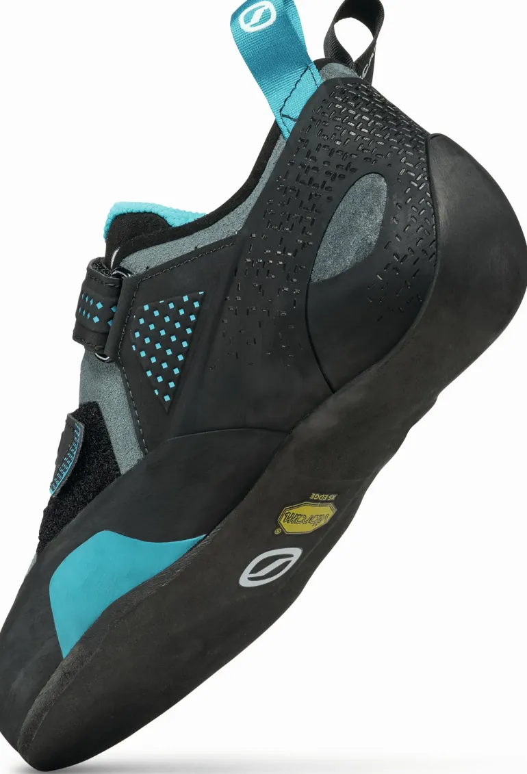 Scarpa Force Climbing Shoe - Larger Sizes - Conifer-Azure