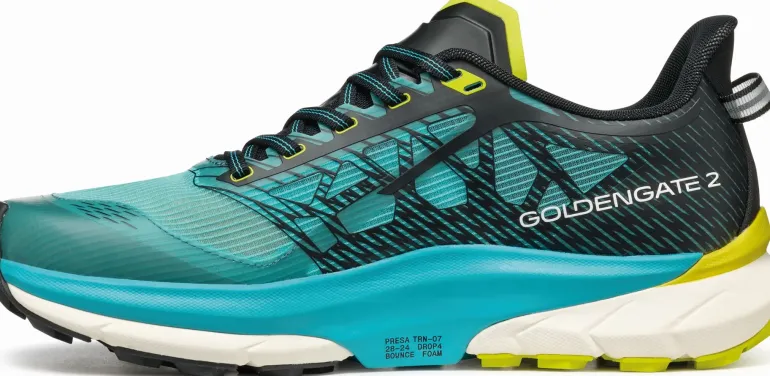 Scarpa Mens Golden Gate 2 ATR Running Shoe - Azure-Lime