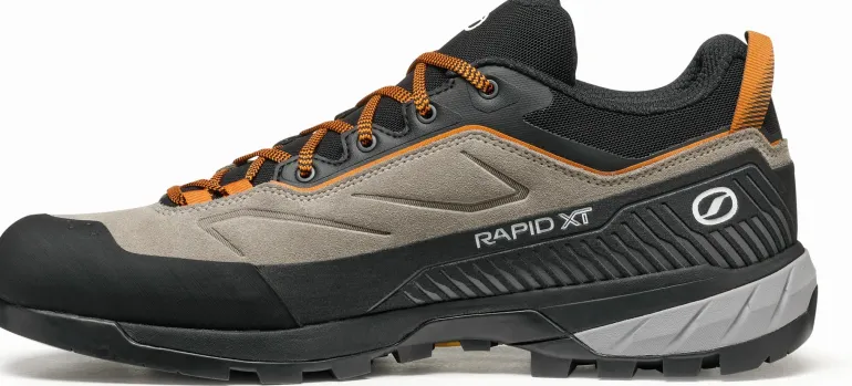 Scarpa Mens Rapid XT Shoes - Taupe-Rust Orange