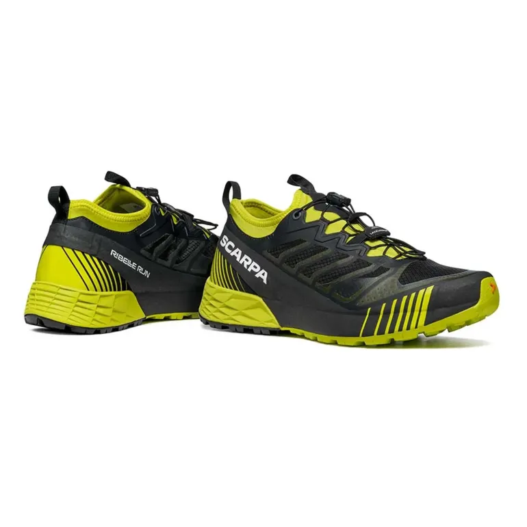Scarpa Mens Ribelle Run Shoes - Black-Lime